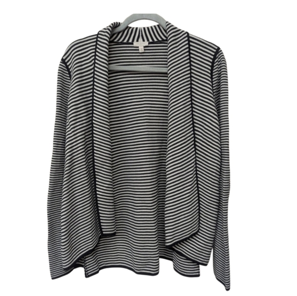 Talbot's medium open cardigan black and white - Picture 1 of 11